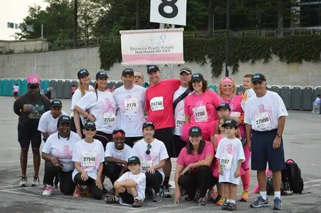 Perimeter Plastic Surgery team at the Race for the Cure in Atlanta