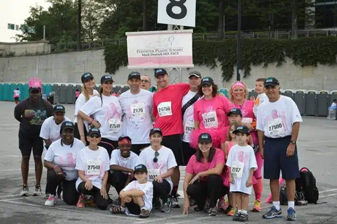 Perimeter Plastic Surgery team at the Susan B. Komen Race for the Cure in Atlanta