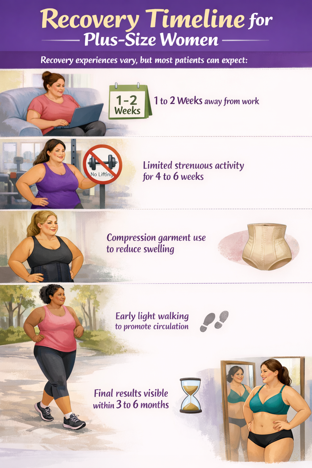 Recovery Timeline for Plus Size Tummy Tuck in Atlanta recovery timeline for plus-size tummy tuck surgery procedure in Atlanta